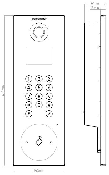 DS-KD8102-2 3.5寸屏单元门口机